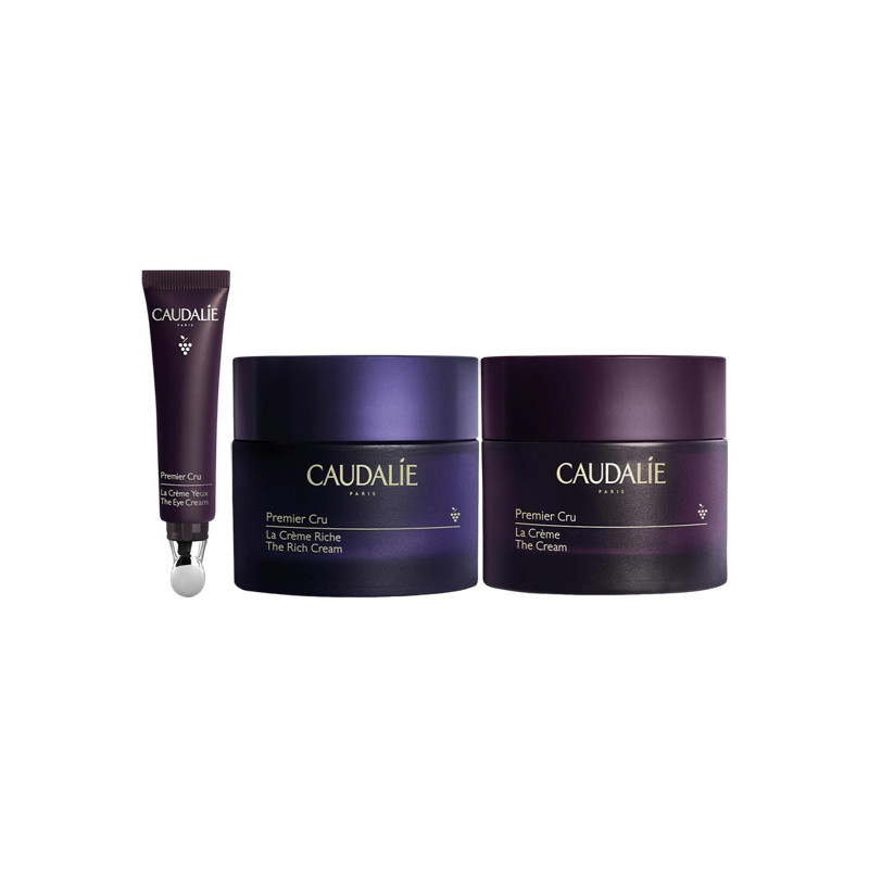 Caudalie Coffret Premier Cru Crème riche 50ml + Crème yeux 5ml + Crème 15ml