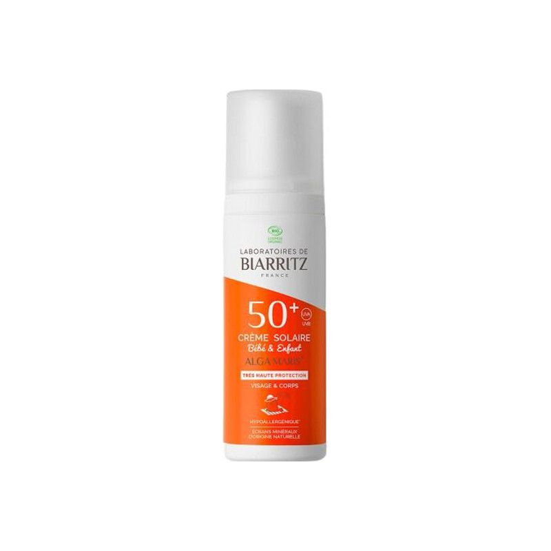 Laboratoires de Biarritz Alga Maris Crème solaire bébé & enfant SPF50+ bio 100ml