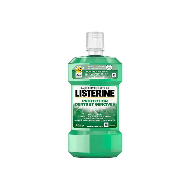 Listerine Protection dents et gencives Bain de bouche menthe fraîche 250ml