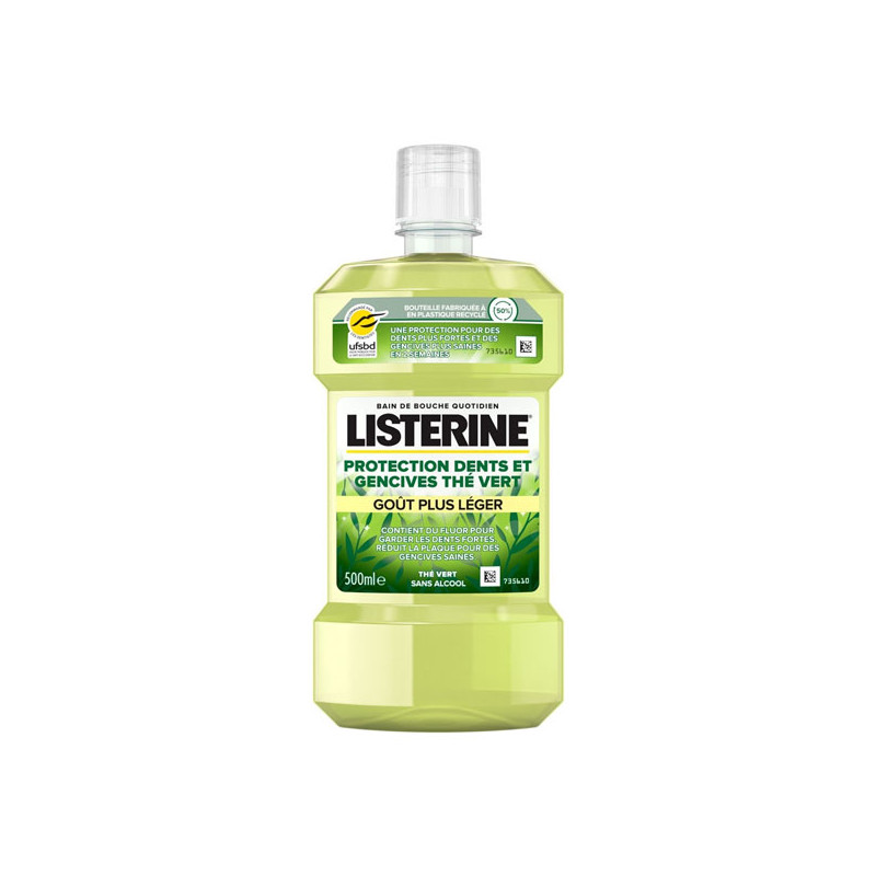 Listerine Protection dents et gencives Bain de bouche thé vert 500ml