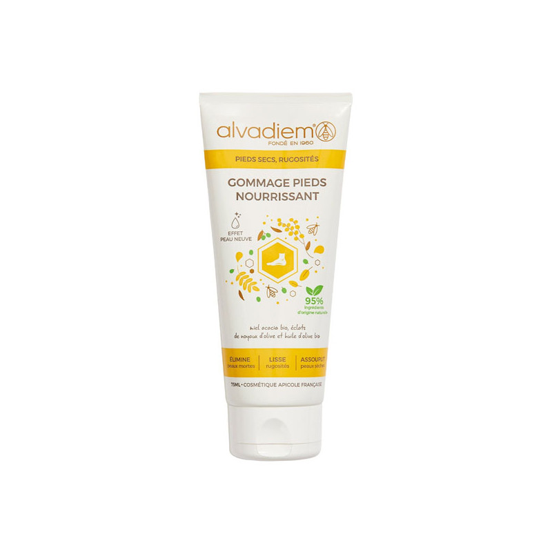 Alvadiem Gommage pieds nourrissant au miel d'acacia bio 75ml