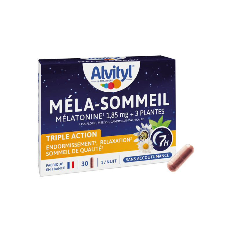 Alvityl Méla-Sommeil triple action 30 gélules