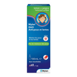 Mylan Duo anti-poux et lentes avec peigne 100ml