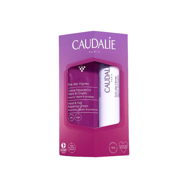 Caudalie Thé des Vignes Duo Crème mains et ongles 30ml + Soin des lèvres 4,5gr