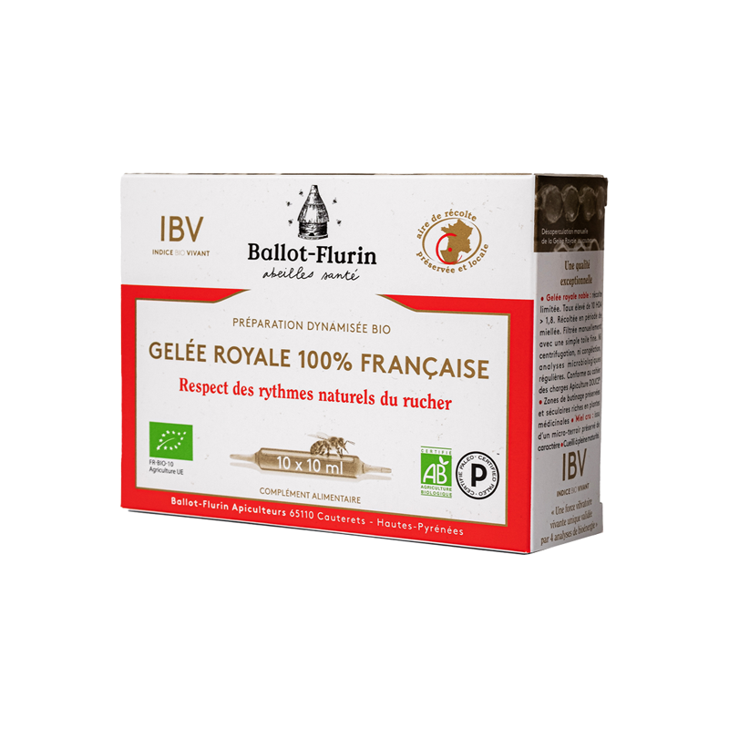 Ballot-Flurin Préparation Dynamisée Bio Gelée Royale 10 ampoules