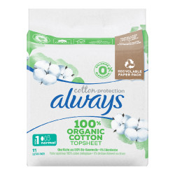 Always Cotton Protection Normal serviettes 11 pièces