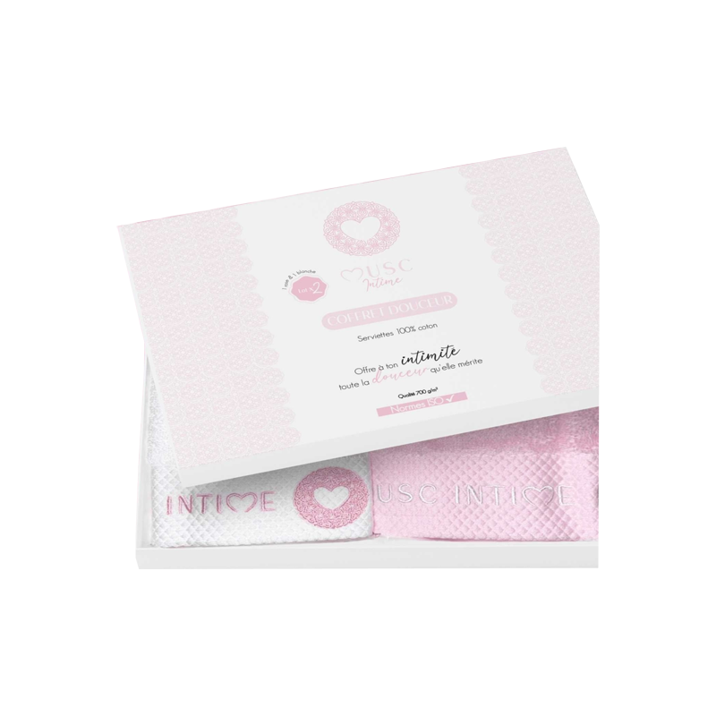 Musc Intime Serviette intimité 100% coton lot de 2