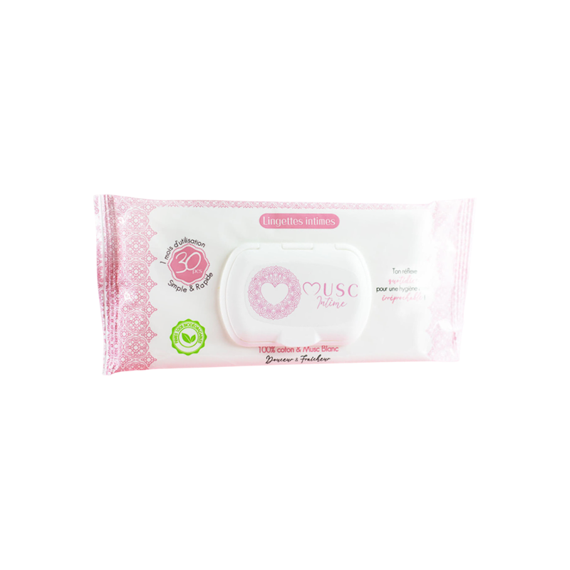 Musc Intime Lingettes intimes au Musc blanc paquet de 30
