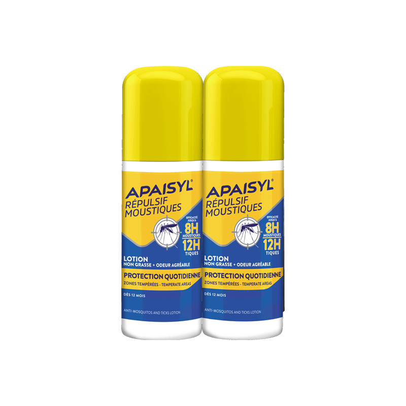 Apaisyl Lotion répulsif moustiques lot de 2 x 90ml