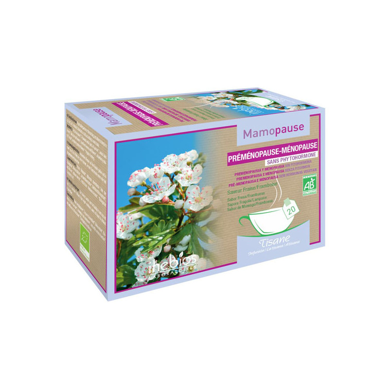 Inebios Mamopause Tisane 20 sachets saveur fraise/framboise
