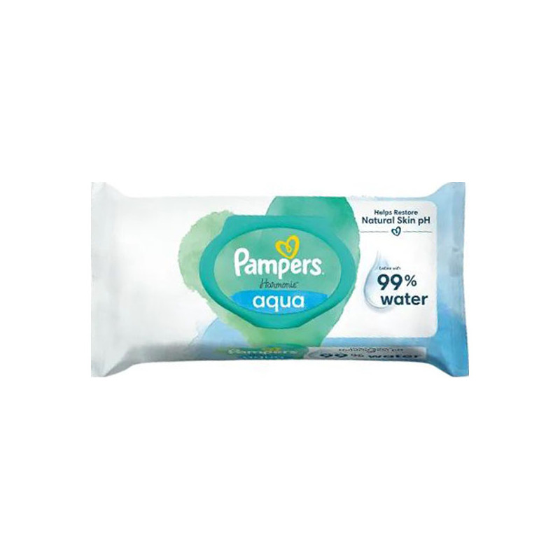 Pampers Harmonie Aqua Lingettes 48 unités