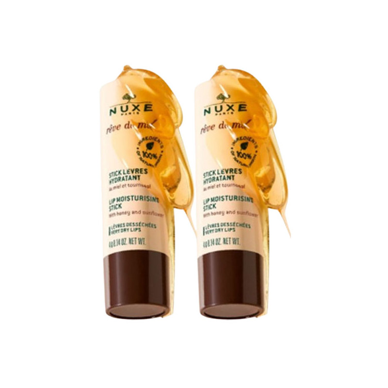 Nuxe Rêve de miel lot de 2 Sticks à lèvres hydratant 4gr
