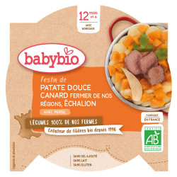 Babybio Festin de patate douce canard échalion 230gr