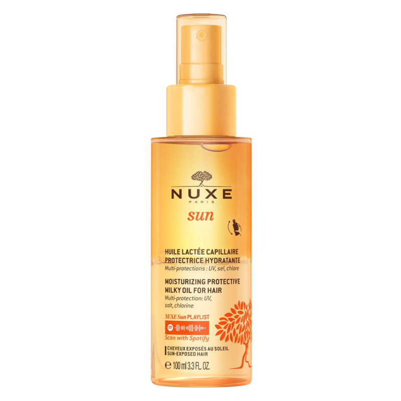 Nuxe Sun Huile lactée capillaire protectrice hydratante 100ml