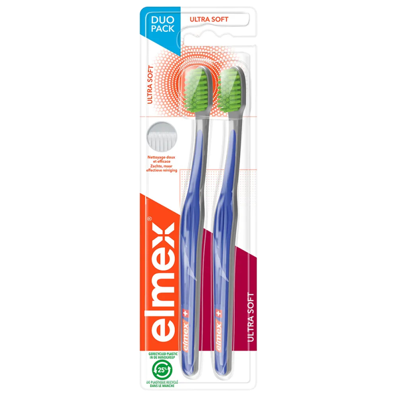 Elmex Ultra Soft brosse à dents anti-caries lot de 2