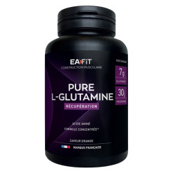 Eafit Pure L-Glutamine poudre saveur orange 243gr