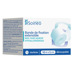 Soineo Bande de fixation extensible 10m x 5cm 1 rouleau