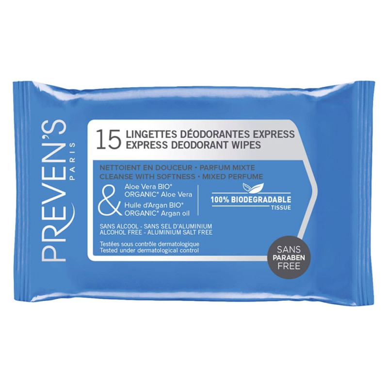 Preven's Lingettes Deodorantes express x15