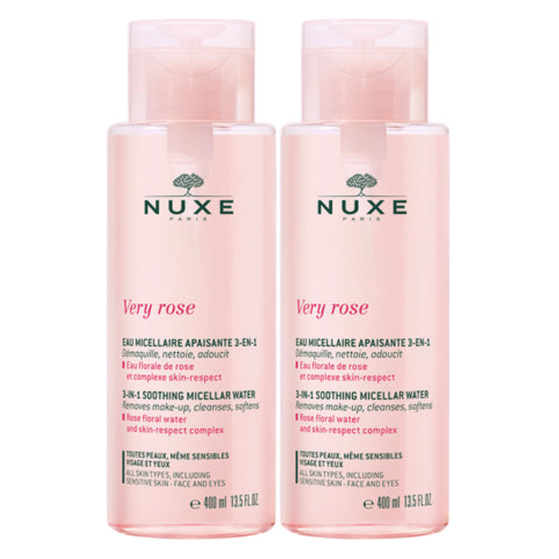 Nuxe Very rose Eau micellaire apaisante 3-en-1 lot de 2 x 400ml