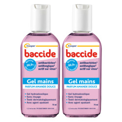 Baccide Gel mains Parfum amande douce lot de 2 x 100ml