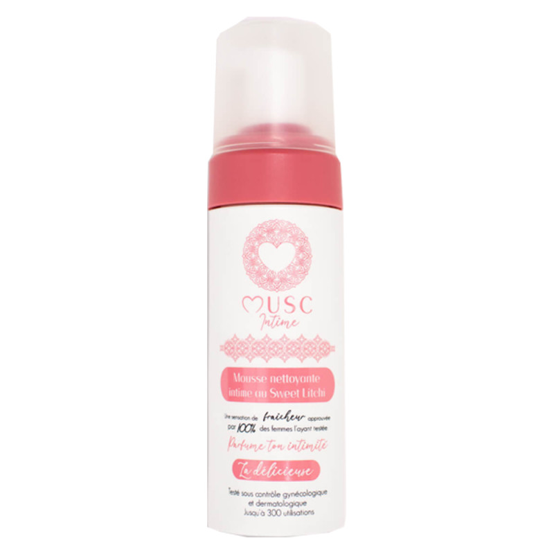 Musc Intime La Délicieuse Mousse nettoyant intime au Sweet Litchi 150ml