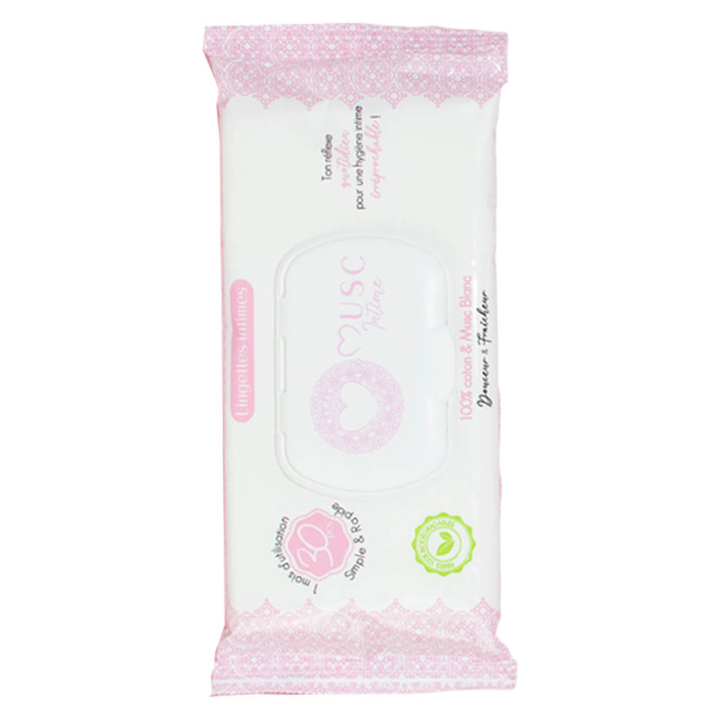 Musc Intime Lingettes intimes blanc 30 pièces