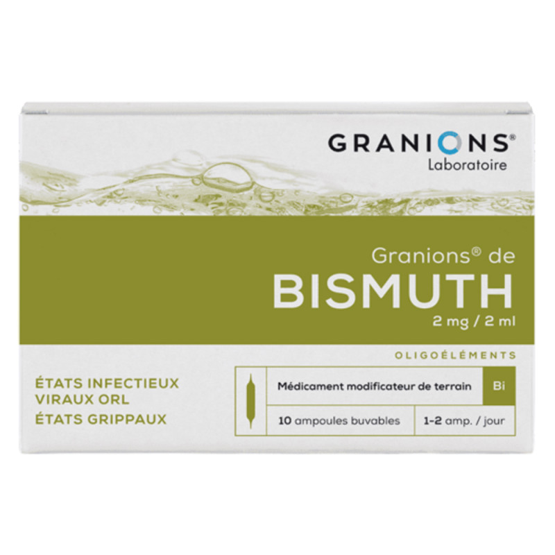 Granions de Bismuth 2mg / 2ml 10 ampoules buvables
