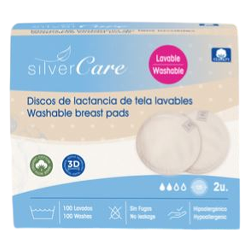 Silvercare Coussinets d'allaitement lavables 30 pièces
