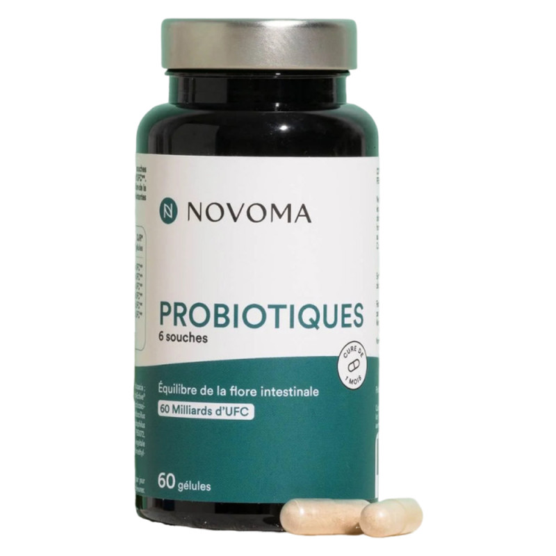 Novoma Probiotiques 6 souches 60 gélules
