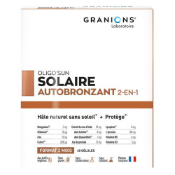 Granions Oligo'Sun Solaire autobronzant 2-en-1 - 2 mois 60 gélules