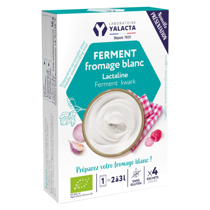 Yalacta Lactaline ferment pour fromage blanc bio 6 sachets x 2gr