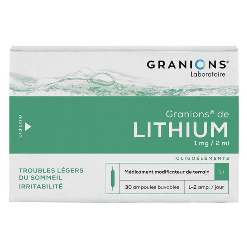 Granions de Lithium 1mg/2ml 30 ampoules buvables
