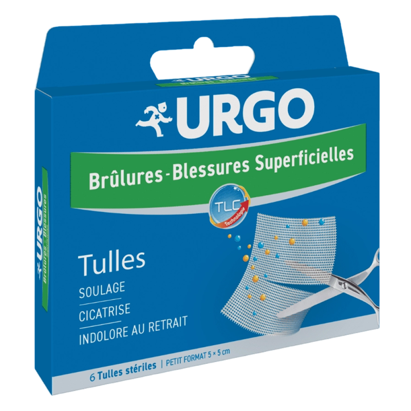 Urgo Brûlures 6 tulles stériles petit format 5x5cm