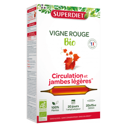 Superdiet Vigne rouge bio 20 ampoules