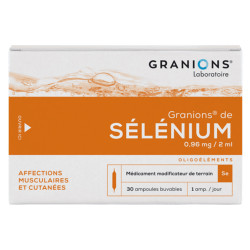 Granions de Sélénium 0,96 mg/2 ml 30 ampoules