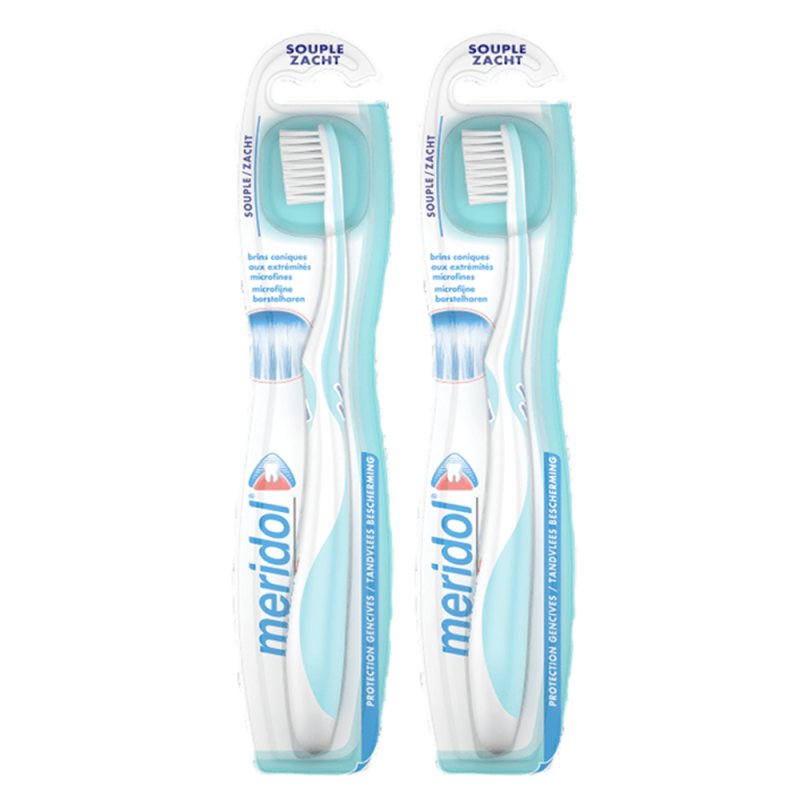 Meridol 2 brosse à dents souple protection gencives