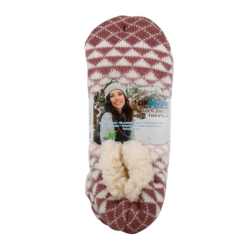 AirPlus Aloe Cabin Footies chausson diamants bois de rose pour femme 36-41