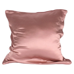 Venus & Gaia Taie d'oreiller en soie bio couleur vieux rose