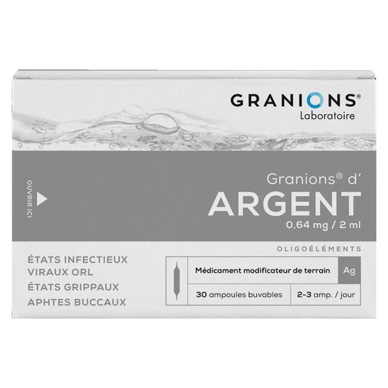 Granions d'Argent 0,64mg/2ml 30 ampoules
