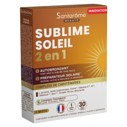 Santarome Sublime Soleil 2 en 1 Autobronzant et préparateur solaire 60 gélules