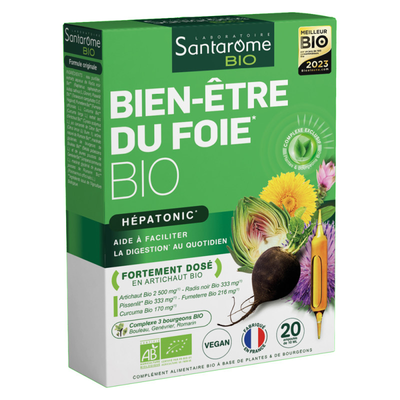 Santarome Bio Bien-être du foie bio 20 ampoules