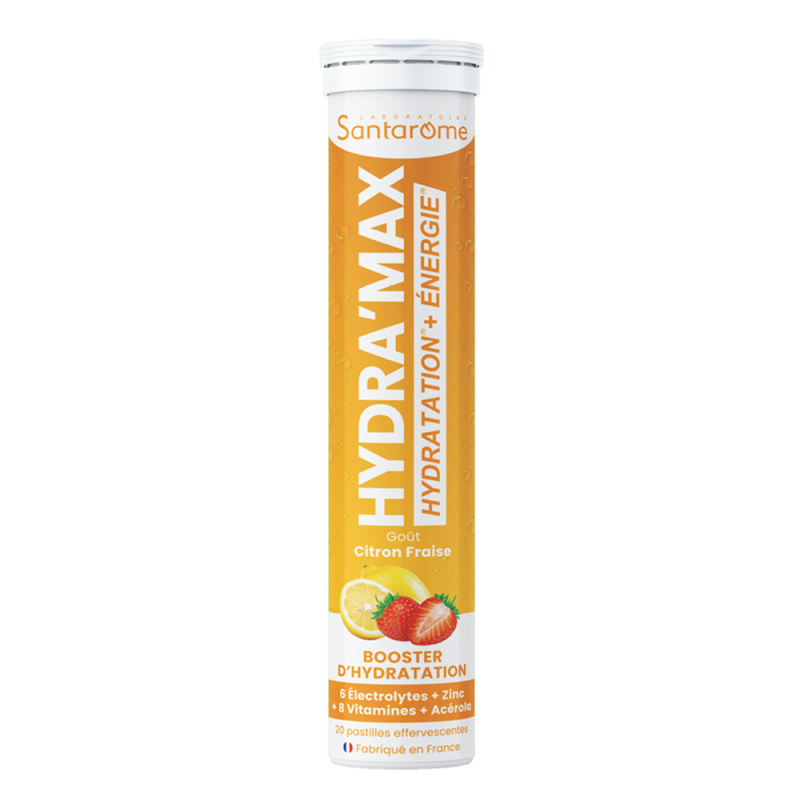 Santarome Hydra'Max Citron Fraise 20 pastilles effervescentes