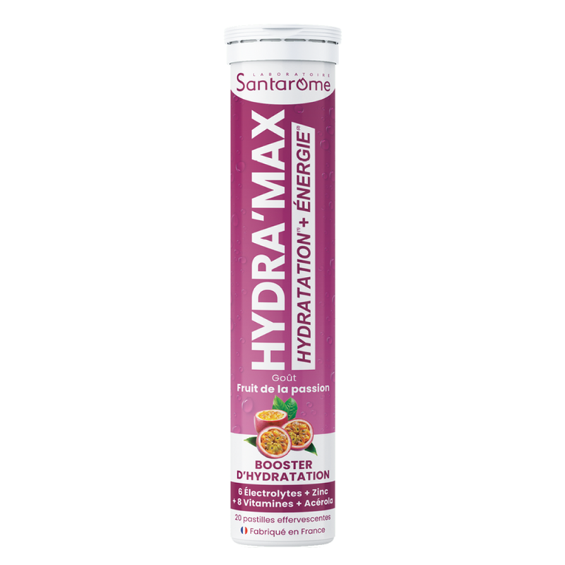 Santarome Hydra'Max Fruit de la Passion 20 pastilles effervescentes