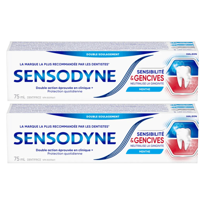 Sensodyne Dentifrice Sensibilité & Gencives 2 x 75ml
