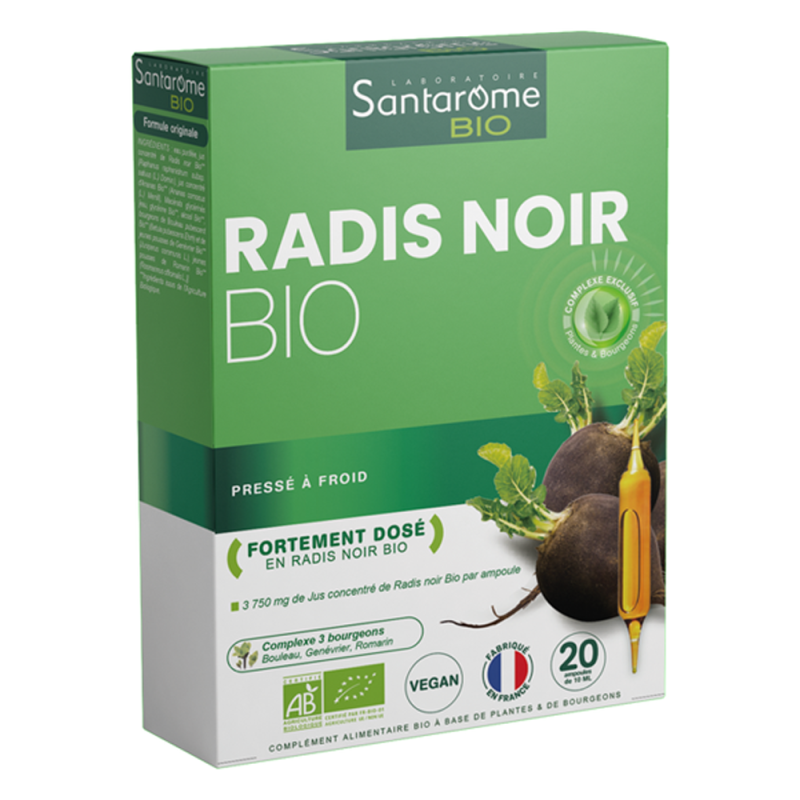 Santarome Radis Noir bio 20 ampoules