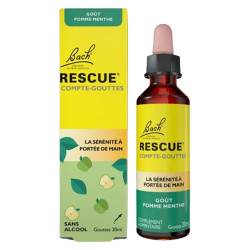Rescue Bach Compte-Gouttes Goût pomme menthe 20ml