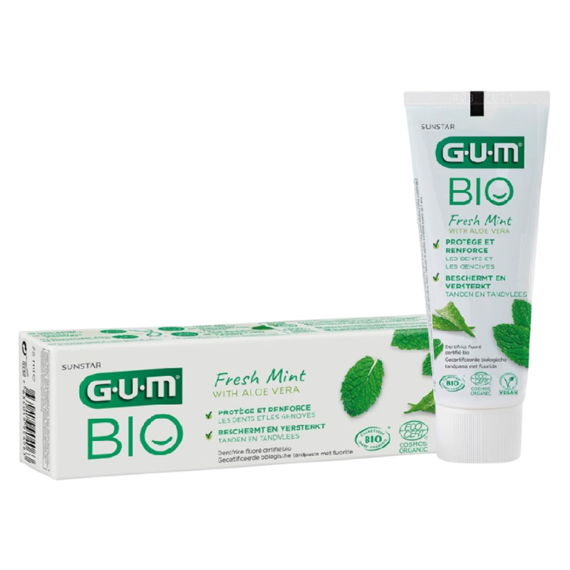 GUM Bio Gel Dentifrice menthe fraîche aloé vera 75ml