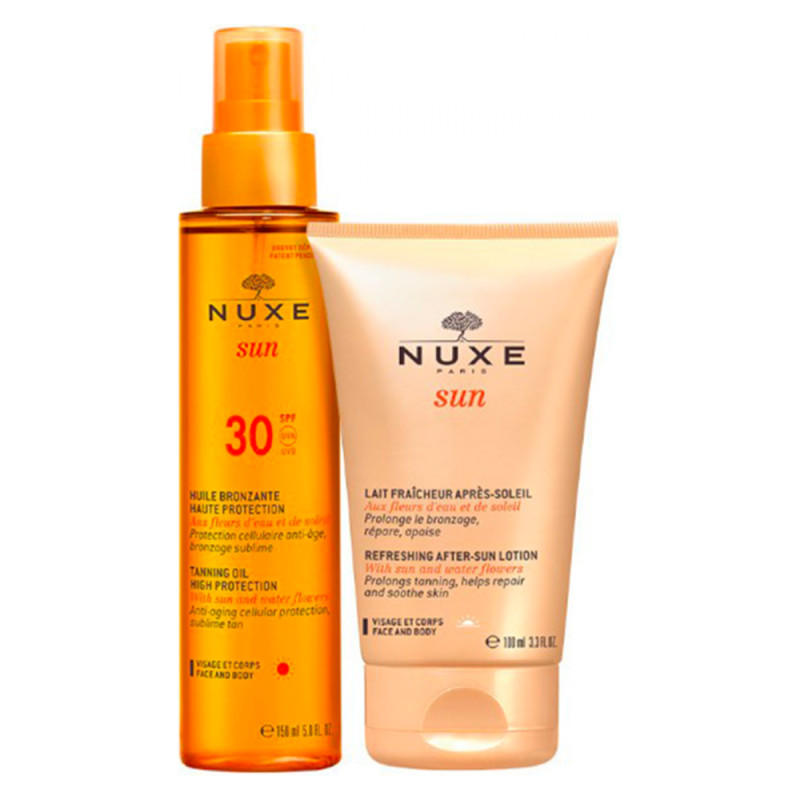 Nuxe Huile bronzante SPF30 - 150ml + Lait fraicheur après-soleil 100ml
