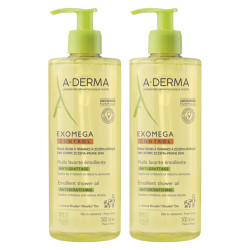 A-Derma Exomega Control Huile lavante émolliente lot de 2 x 500ml