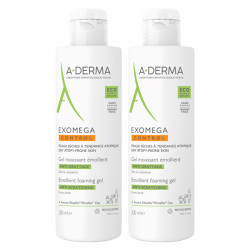 A-Derma Exomega Control Gel moussant émollient lot de 2 x 500ml